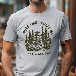 Camiseta MS warrior, mountain biker, spoonie orange ribbon,