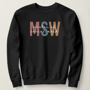 Camiseta MSW Master of Social Work Retro Graduação