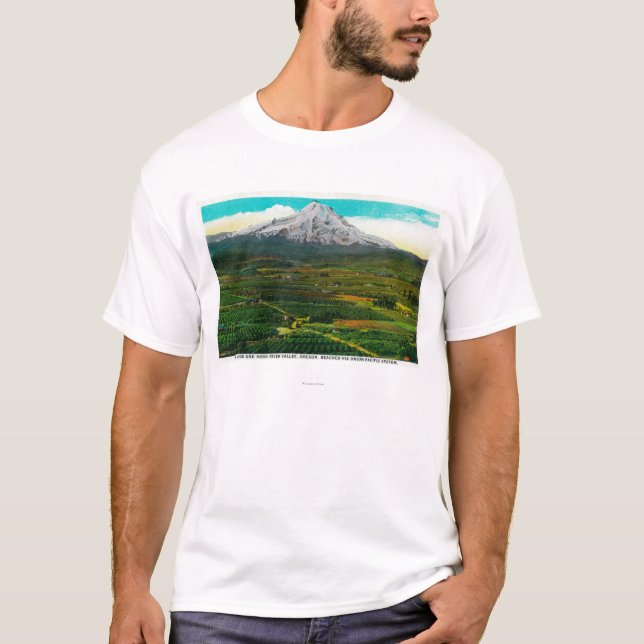 Camiseta Mt. Capa do rio de Hood River ValleyHood, OU (Frente)