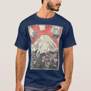 Camiseta Mt Fuji Cherry Blossom Fujiyama Japonês
