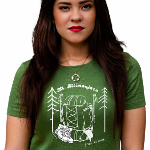 Camiseta "Mt. Kilimanjaro: Aqui Chegamos" Caminhando