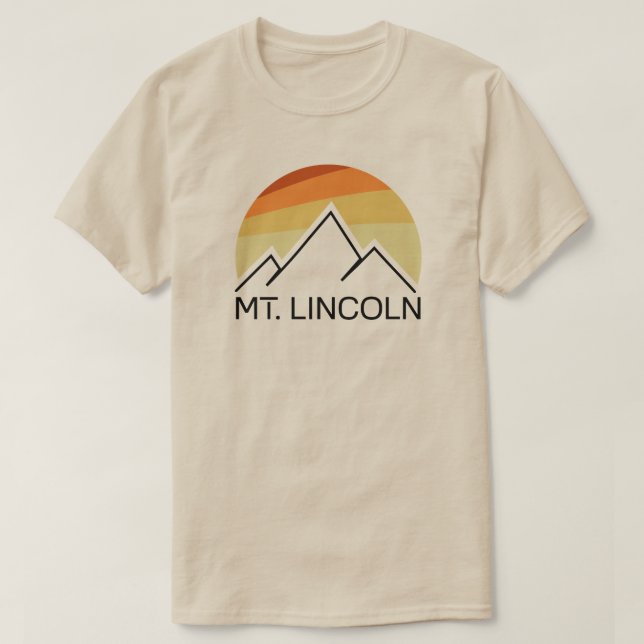 Camiseta Mt. Lincoln New Hampshire Retro (Frente do Design)