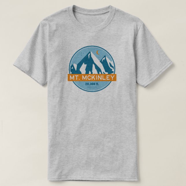 Camiseta Mt. McKinley Alaska Stars Moon (Frente do Design)