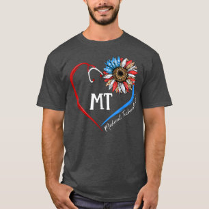 Camiseta MT Médico Tecnólogo dos EUA Estetoscópio de Girass