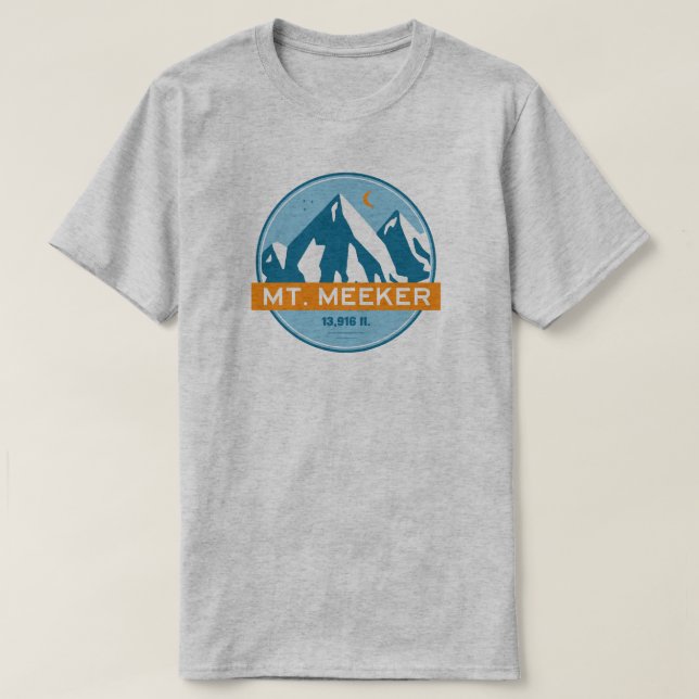 Camiseta Mt. Meeker Colorado Stars Moon (Frente do Design)