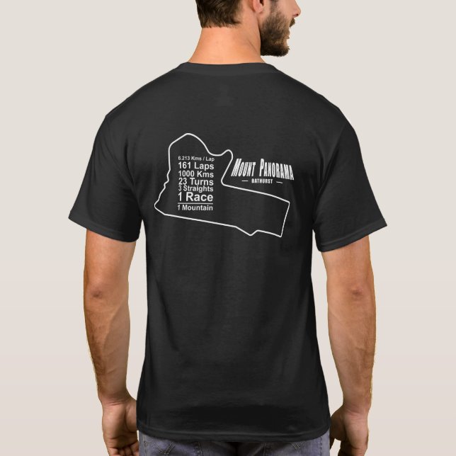Camiseta Mt Panorama - Mapa do Track Bathurst (Verso)