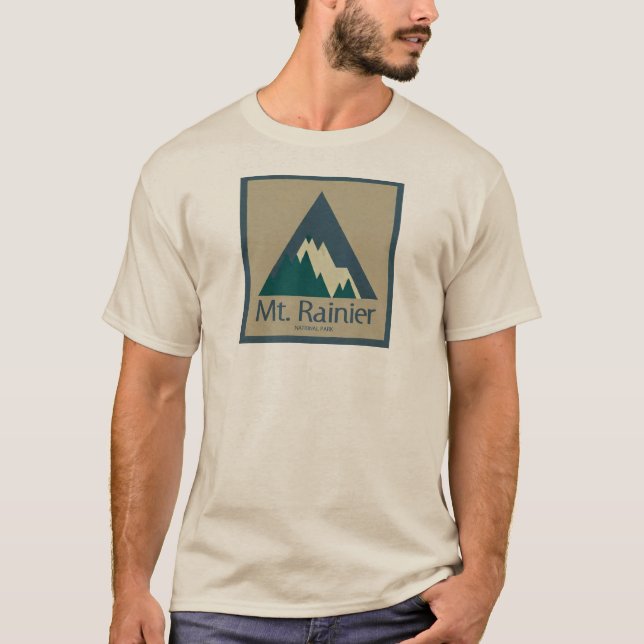 Camiseta Mt. Rainier National Park Rustic (Frente)