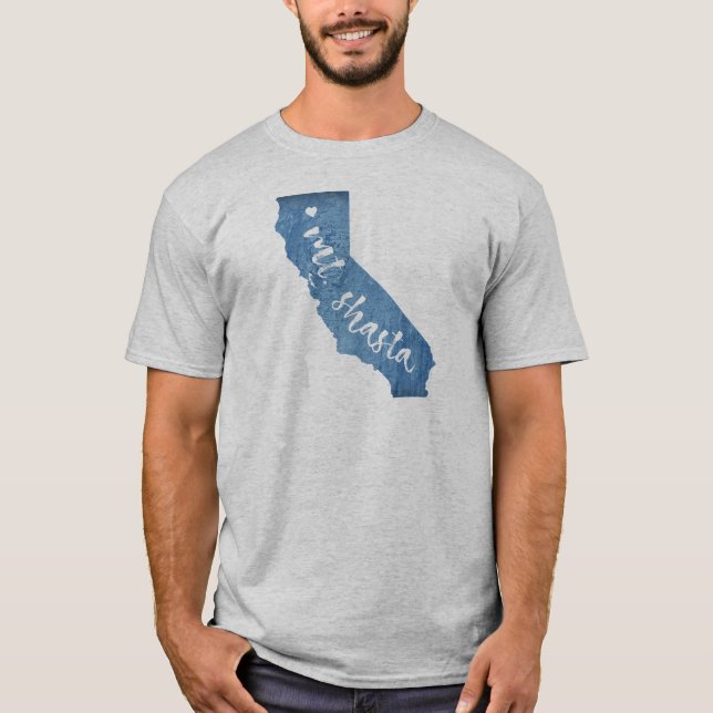 Camiseta Mt. Shasta California Wood Grain (Frente)