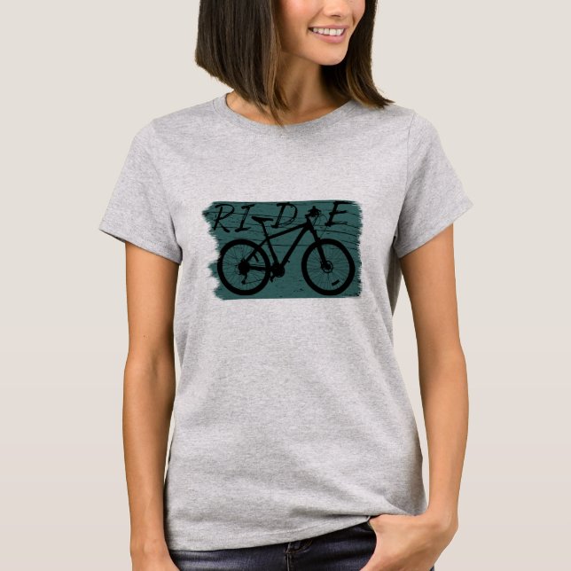 Camiseta MTB Downhill Vintage - Andar de Bicicleta de Monta (Frente)