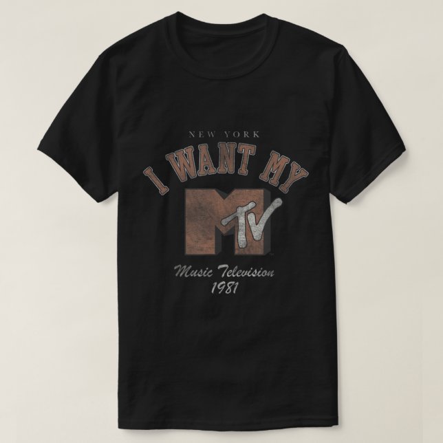 Camiseta Mtv Music Television I want My Mtv Ny Maroon.png (Frente do Design)