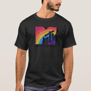 Camiseta MTV Rainbow Logo Music Television Graphic