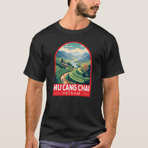 Camiseta Mu Cang Chai Vietnam Viagem Retro Emblem