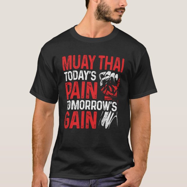 Camiseta Muay Tailandês hoje em dia, Pain NakMuay Boxout Wo (Frente)