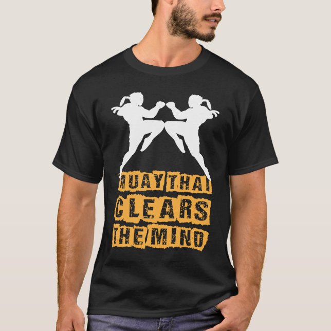 Camiseta Muay Tailandês Limpa A Mente Que Eu Tai Boxando Eu (Frente)