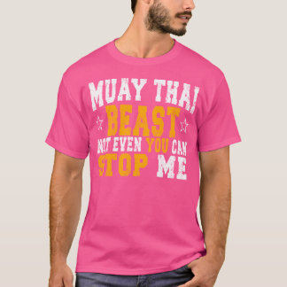 Camiseta Muay Thai Beast Engraçado Fan Coach Ideia