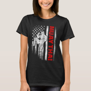 Camiseta Muay Thai Boxando bandeira Americana