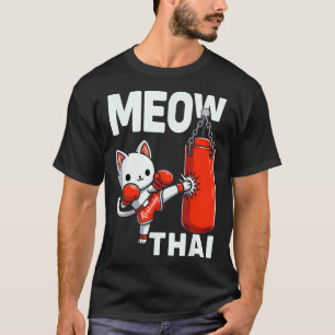 Camiseta Muay Thai Cat Boxando Artes Marciais Combatendo Es