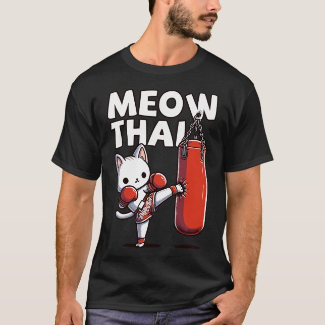 Camiseta Muay Thai Cat Meow Tailandês (Frente)