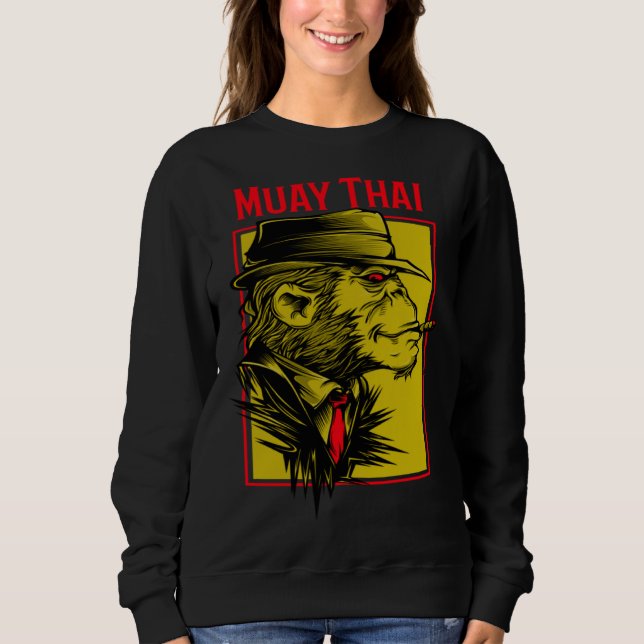 Camiseta Muay Thai Chimp Jiu Jitsu MMA Fighting Muay Thai (Frente)