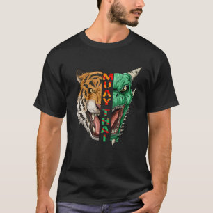 Camiseta Muay Thai Dragon E Tigre Head Thaiboxing