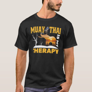 Camiseta Muay Thai É Minha Terapia, aspas de boxe