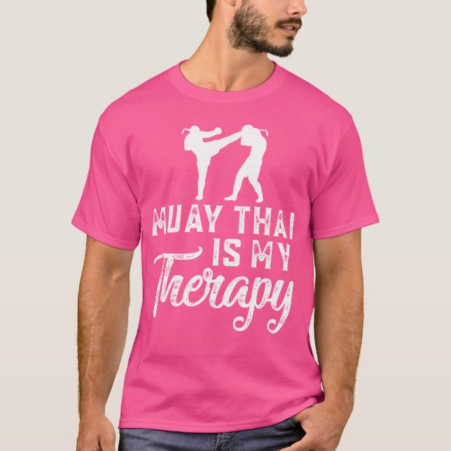 Camiseta Muay Thai É Minha Terapia Muay Tailandês (Frente)