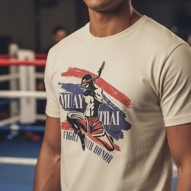 Camiseta Muay Thai - Fight With Honor (Criador carregado)