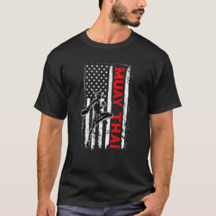 Camiseta Muay Thai Fighter American Flag Martial Arts Bjj