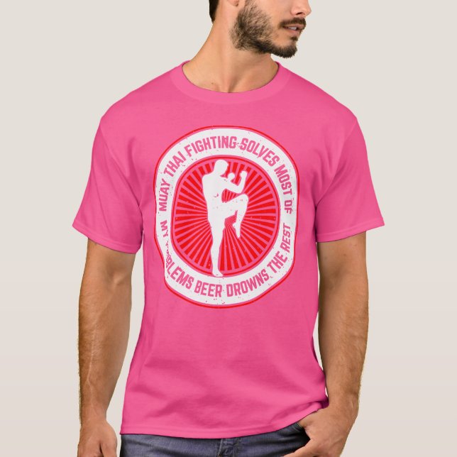 Camiseta Muay Thai Fighter Funny Muay Sayings Tailandeses (Frente)