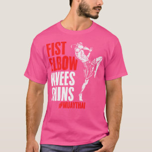 Camiseta Muay Thai Fist Elbow Knee Tailândia Mma Thai Boxin