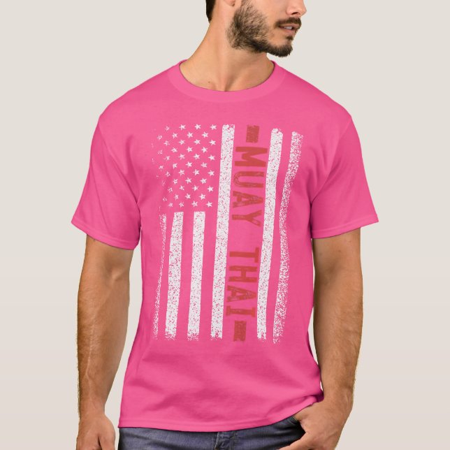 Camiseta Muay Thai Flag 4 De Julho (Frente)