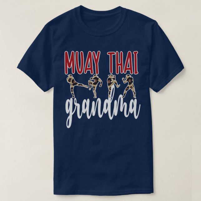 Camiseta Muay Thai Grandma Proud Muay Thai Grandmother  (Frente do Design)