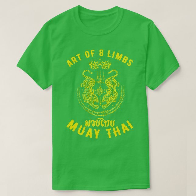 Camiseta Muay Thai Mens MMA Tiger Street luta Muay Thai Ki (Frente do Design)