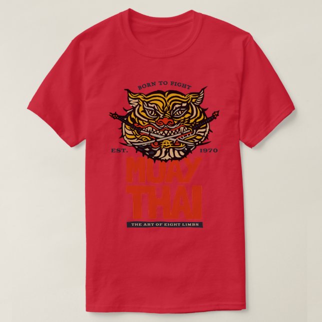 Camiseta Muay Thai Nascer para Lutar (Frente do Design)