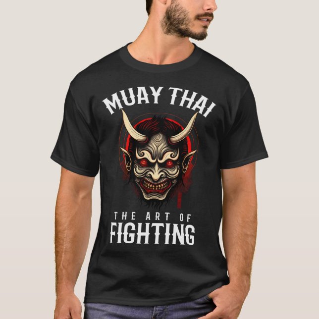 Camiseta Muay Thai Oni Demônio do Boxe Tailandês de Luta  1 (Frente)