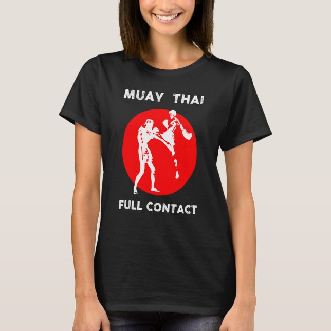 Camiseta Muay Thai  Retro Kickboxing Boxing (Frente)