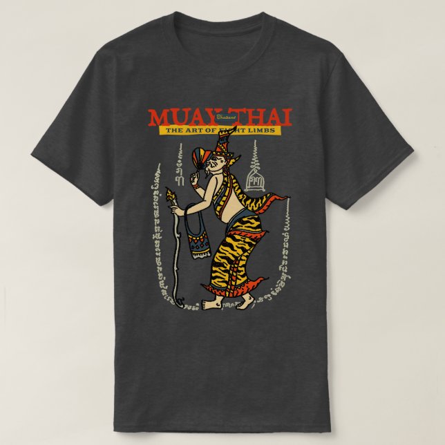 Camiseta Muay Thai Sak Yant Hermit Tattoo (Frente do Design)