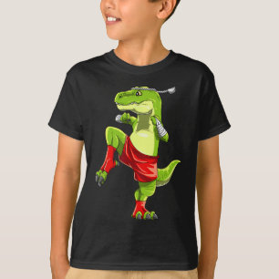 Camiseta Muay Thai T-rex engraçado - Boxe Tailandês 