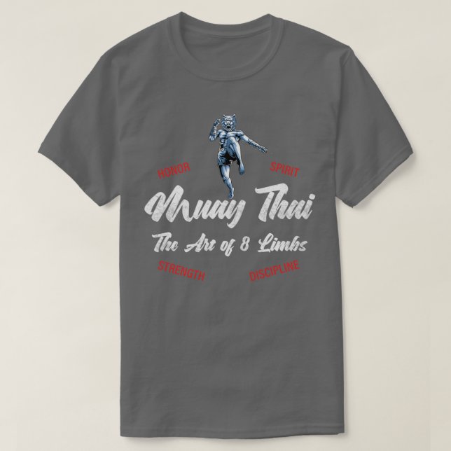 Camiseta Muay Thai Tiger Fighter Thai Boxin Kickboxing (Frente do Design)