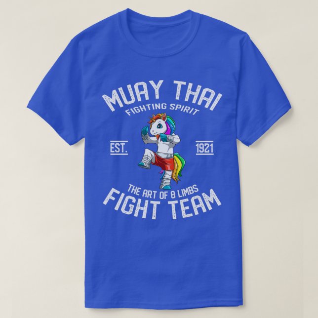 Camiseta Muay Thai Unicorn Fight Team Kickboxn Unicorn (Frente do Design)
