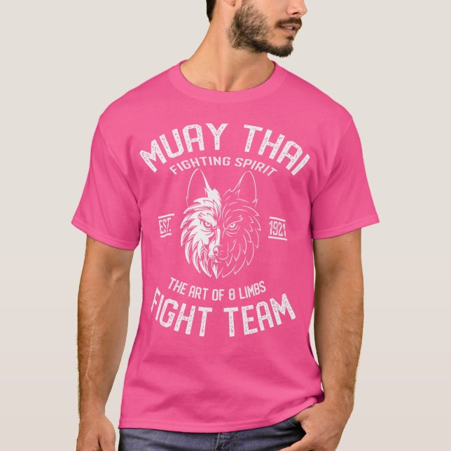 Camiseta Muay Thai Wolf Fight Team Nak Muay Kickboxing (Frente)