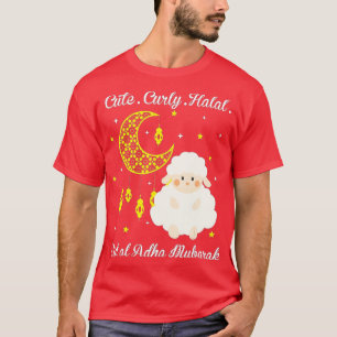 Camiseta Muçulmano Cachorro Halal Eid al-Adha Mubarak