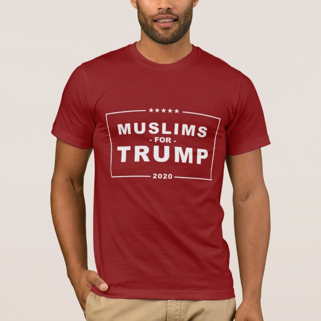 CAMISETA MUÇULMANOS PARA O TRUMP 2020 (Frente)