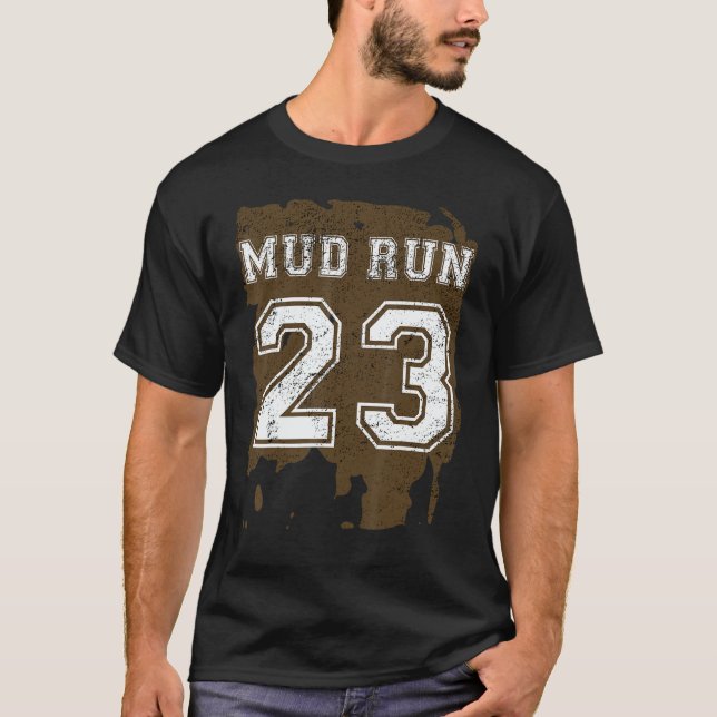 Camiseta Mud Run 2023 Team Graphic Runners Running Workout (Frente)