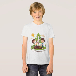 Camiseta Muda de Hoje Árvore de Amanhã Família Dia da Terra
