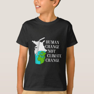 Camiseta Mudança Climática Humana Aquecimento Global Ambien
