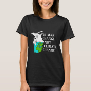 Camiseta Mudança Climática Humana Aquecimento Global Ambien