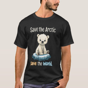 Camiseta Mudança Climática Salve o Ártico Salve o Mundo Ter