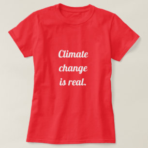 Camiseta Mudança Climática: Vermelho