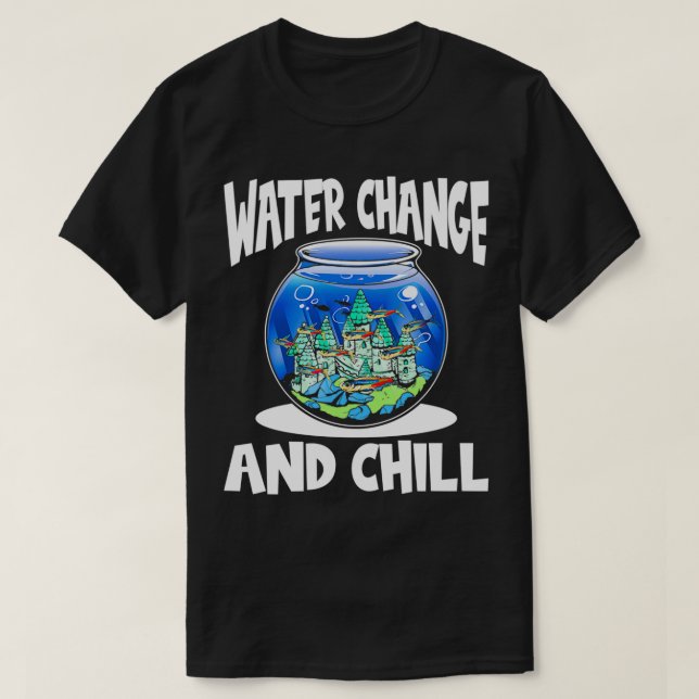 Camiseta Mudança de Água e Arrefecimento Aquarista Presente (Frente do Design)